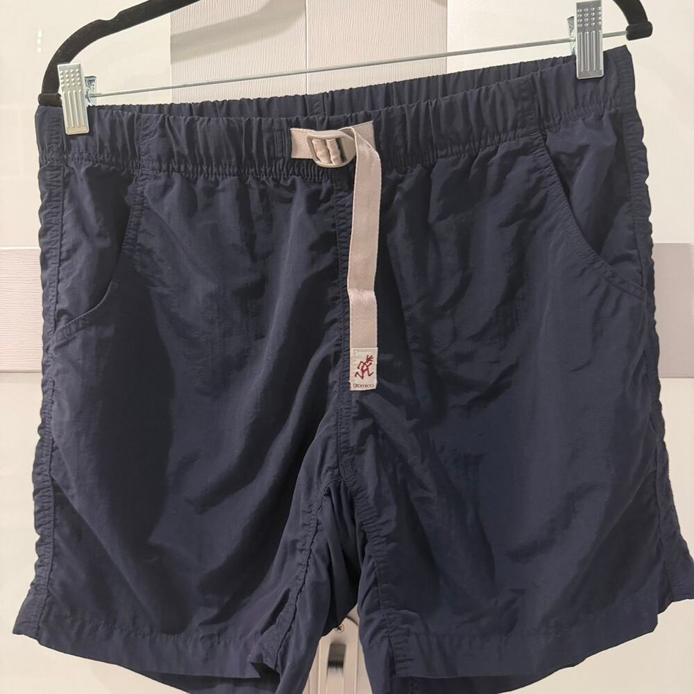 Gramicci Navy Nylon Shorts